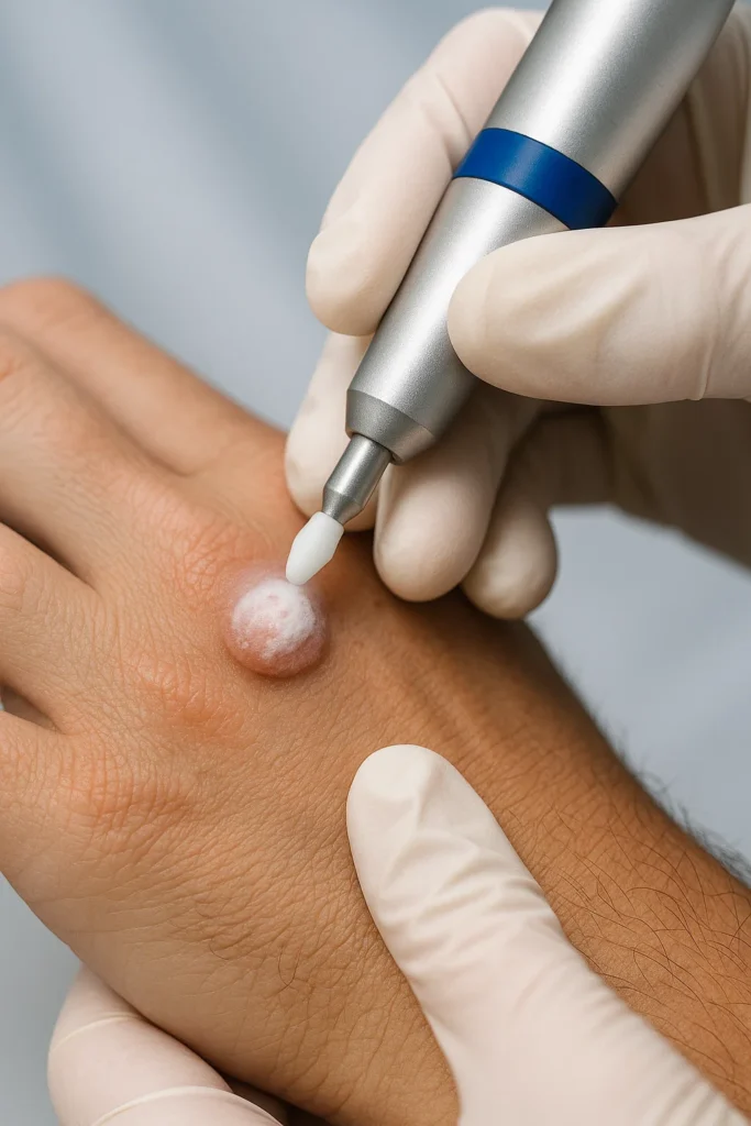 example of wart removal Hounslow Heath using cryopen