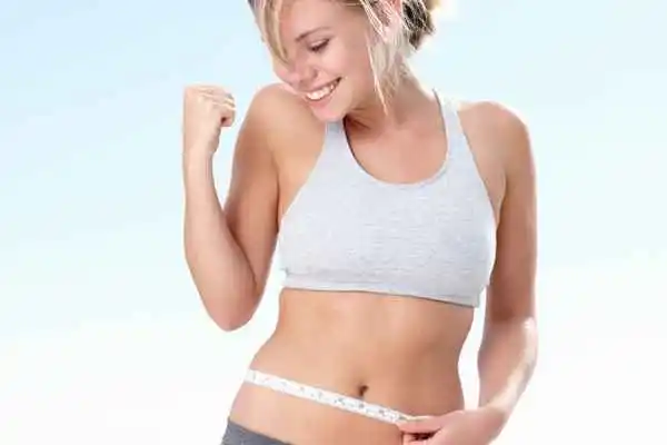 woman happy after fat reduction treatment Hounslow Heath