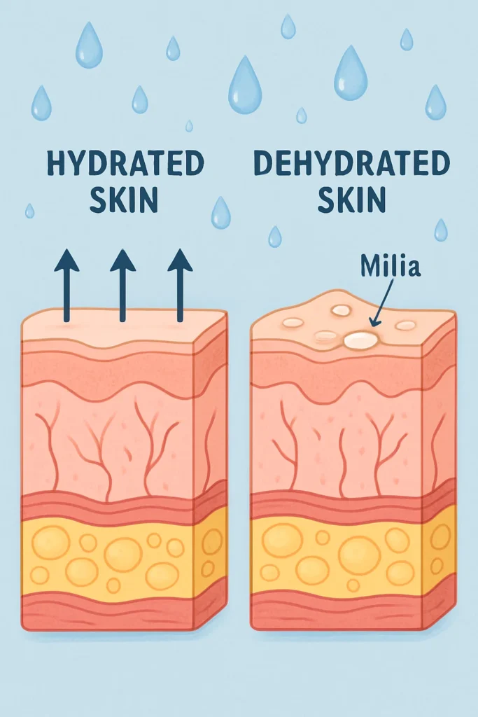 The importance of hydration and milia production Hounslow Heath