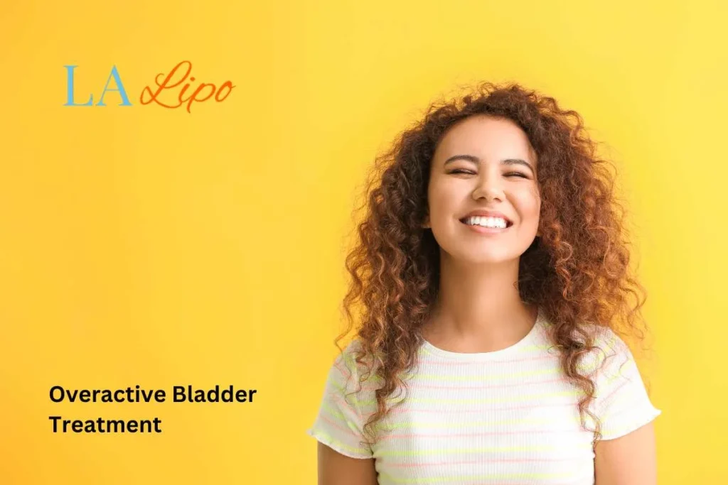 woman smiling about overactive bladder treatment Hounslow Heath solutions