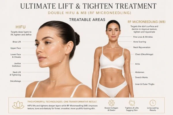 Areas of the body that can be treated - ultimate skin tighten treatment Hounslow Heath